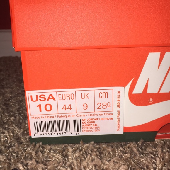 Jordan 1 Gatorade cyber - Picture 4 of 6